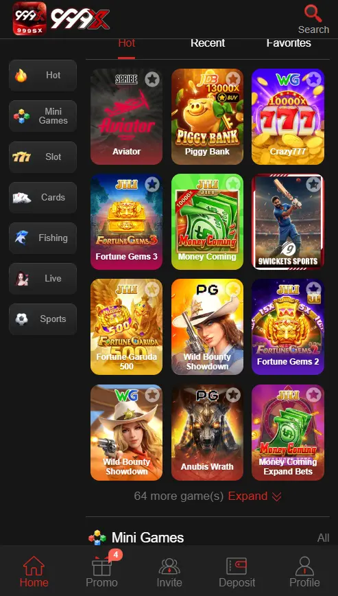 999X Game Categories